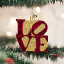 Old World Christmas Ornaments Love Heart Glass Blown Ornaments for Christmas Tree