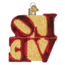 Old World Christmas Ornaments Love Heart Glass Blown Ornaments for Christmas Tree