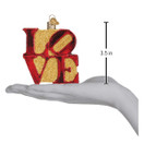 Old World Christmas Ornaments Love Heart Glass Blown Ornaments for Christmas Tree | Love