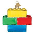 Old World Christmas Glass Blown Ornaments for Christmas Tree - Building Blocks 