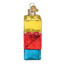 Old World Christmas Glass Blown Ornaments for Christmas Tree - Building Blocks 