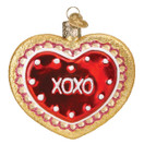 Old World Christmas Heart Cookie Glass Blown Ornament for Christmas Tree | Heart Cookie