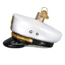 Old World Christmas Ornaments: Fisherman Collection Glass Blown Ornaments for Christmas Tree, Captains Cap