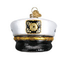 Old World Christmas Ornaments: Fisherman Collection Glass Blown Ornaments for Christmas Tree - Captains Cap 