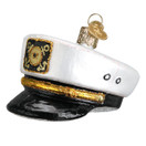 Old World Christmas Ornaments: Fisherman Collection Glass Blown Ornaments for Christmas Tree - Captains Cap 