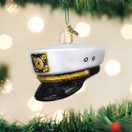 Old World Christmas Ornaments: Fisherman Collection Glass Blown Ornaments for Christmas Tree - Captains Cap 