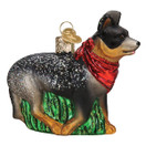 Old World Christmas Australian Cattle Dog Glass Blown Ornament for Christmas Tree