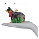 Old World Christmas Australian Cattle Dog Glass Blown Ornament for Christmas Tree.