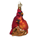 Old World Christmas Pair Bird Watcher Collection Glass Blown Ornaments for Christmas Tree,Northern Cardinal | Cardinals