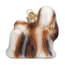 Old World Christmas 12172 Ornaments: Dog Collection Glass Blown Ornaments for Christmas Tree, Shih Tzu, Brown, 3" Height X 2.75" Length X 1.5" Width