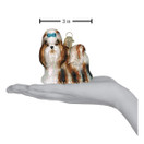 Old World Christmas 12172 Ornaments: Dog Collection Glass Blown Ornaments for Christmas Tree, Shih Tzu, Brown, 3" Height X 2.75" Length X 1.5" Width