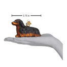 Old World Christmas Glass Blown Ornament Long-Haired Dachshund - 12493