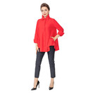 IC Collection Relaxed High-Low Blouse - 3778B | Medium, Red