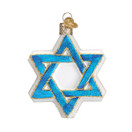 Old World Christmas Ornaments: Hanukkah Glass Blown Ornaments for Christmas Tree, Star of David