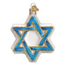 Old World Christmas Ornaments: Hanukkah Glass Blown Ornaments for Christmas Tree, Star of David