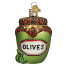 Old World Christmas Jar of Olives Glass Blown Ornament for Christmas Tree