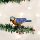 Old World Christmas Bird Watcher Collection Glass Blown Ornaments for Christmas Tree Bluebird, 18043