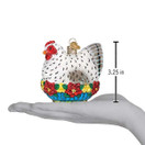 Old World Christmas French Hen Glass Blown Ornament for Christmas Tree