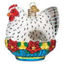 Old World Christmas French Hen Glass Blown Ornament for Christmas Tree