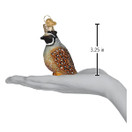 Old World Christmas Quail Glass Blown Ornament for Christmas Tree