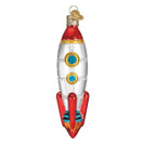 Old World Christmas Glass Blown Ornament for Christmas Tree, Rocket Ship | Toy Rocket Ship