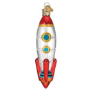 Old World Christmas Glass Blown Ornament for Christmas Tree, Rocket Ship | Toy Rocket Ship