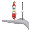 Old World Christmas Glass Blown Ornament for Christmas Tree, Rocket Ship | Toy Rocket Ship