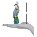 Old World Christmas Bird Watcher Collection Glass Blown Ornaments for Christmas Tree Blue Heron