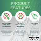 New & Improved ProKevLock Vehicle Side Mirror Covers with Anti-Theft Lock, UHMWPE, HPPE & 304 CRES Steel Mesh - Fits all Vehicles & Most Pickup Trucks | Protection from Ice, Bird Droppings - Version 3