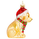 Old World Christmas Holiday Yellow Labrador Puppy Glass Blown Ornament for Christmas Tree