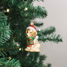 Old World Christmas Holiday Yellow Labrador Puppy Glass Blown Ornament for Christmas Tree | Yellow Labrador Puppy
