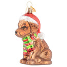 Old World Christmas Holiday Chocolate Labrador Puppy Glass Blown Ornaments for Christmas Tree | Chocolate Labrador Puppy