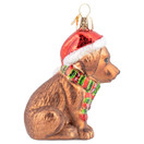 Old World Christmas Holiday Chocolate Labrador Puppy Glass Blown Ornaments for Christmas Tree | Chocolate Labrador Puppy