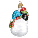Old World Christmas Ornaments: Snowman with Penguin Pal Glass Blown Holiday Ornament for Christmas Tree
