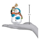 Old World Christmas Ornaments: Snowman with Penguin Pal Glass Blown Holiday Ornament for Christmas Tree