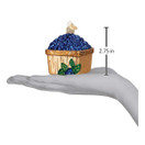Old World Christmas Ornaments: Fruit Selection Glass Blown Ornaments for Christmas Tree, Basket of Blueberries, 2¾" (28102)