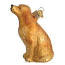 Old World Christmas Sitting Golden Glass Blown Ornament for Christmas Tree | Sitting Golden