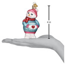 Old World Christmas Ornaments Expectant Snowlady Glass Blown Ornaments for Christmas Tree