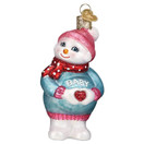 Old World Christmas Ornaments Expectant Snowlady Glass Blown Ornaments for Christmas Tree | Expectant Snowlady