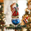 Old World Christmas Ornaments: Father Christmas Tree Top Glass Blown Ornaments for Christmas Tree