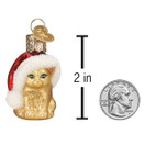 Old World Christmas Gumdrops Mini Santa's Kitten Glass Blown Ornament for Christmas Tree | Santa's Kitten