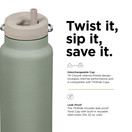 KLEAN KANTEEN Wide Twist Cap Bottle 32oz, 1 EA | Sea Spray