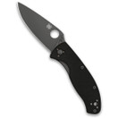 Spyderco Tenacious Folding Utility Pocket Knife with 3.39" Black Stainless Steel Blade and Durable G-10 Handle - Everyday Carry - PlainEdge | C122GBBKP