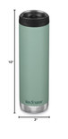 KLEAN KANTEEN Tkwide Green Beryl Cafe Cap with Insulated Bottle 20 oz. | 1 EA