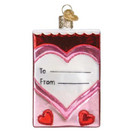 Old World Christmas Conversation Hearts Candy Glass Hanging Ornament