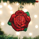 Old World Christmas RED Rose Ornament, Multi