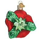 Old World Christmas RED Rose Ornament, Multi