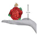 Old World Christmas RED Rose Ornament, Multi
