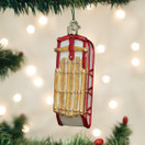 Old World Christmas 44124 Ornament - Sled 