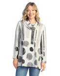 Jess & Jane Abstract Print Brushed Knit Tunic FB4 (2X, Sandra)